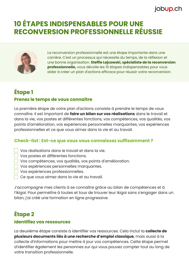 Académie de jobup.ch - Reconversion professionnelle