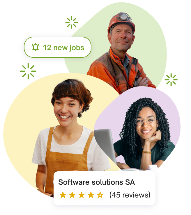 A construction worker, a barista, and an office employee that all found their dream job through Switzerland's leading digital job platform, jobup.ch.